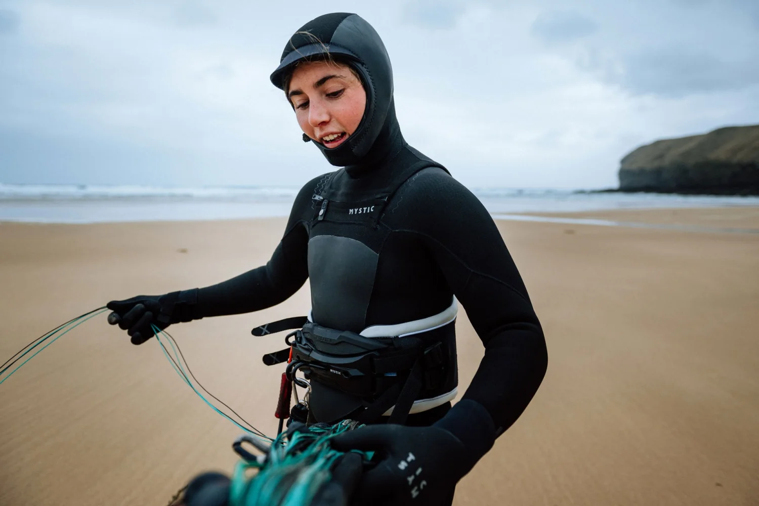 Gem Hooded Fullsuit 6/4/3mm DFzip Women — Mystic Gem Hooded Wetsuit Marketing Image 1