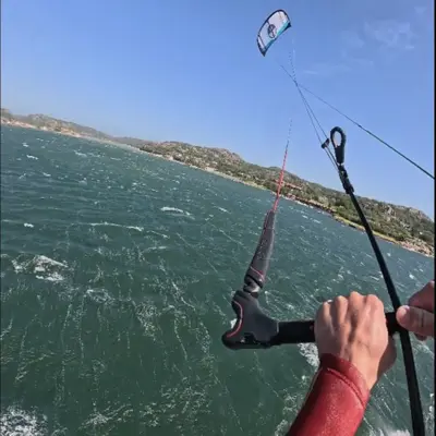 POV kite session — coastline cruise